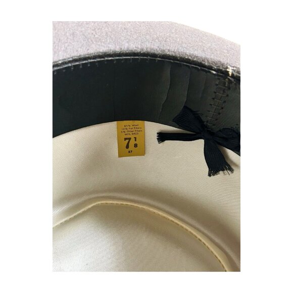 80's Dorfman Pacific co inc. men's Taupe Fedora Dynafelt wool size 7 1/8 - Picture 7 of 10